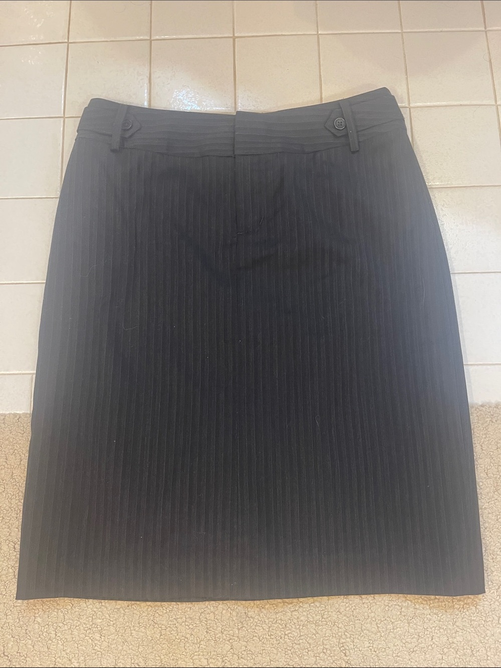 Banana Republic Classic Black Pinstripe Pencil Skirt